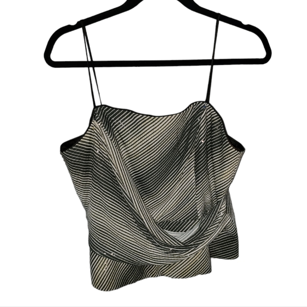 Aspeed Spaghetti strap top lined striped black/ white Size XL